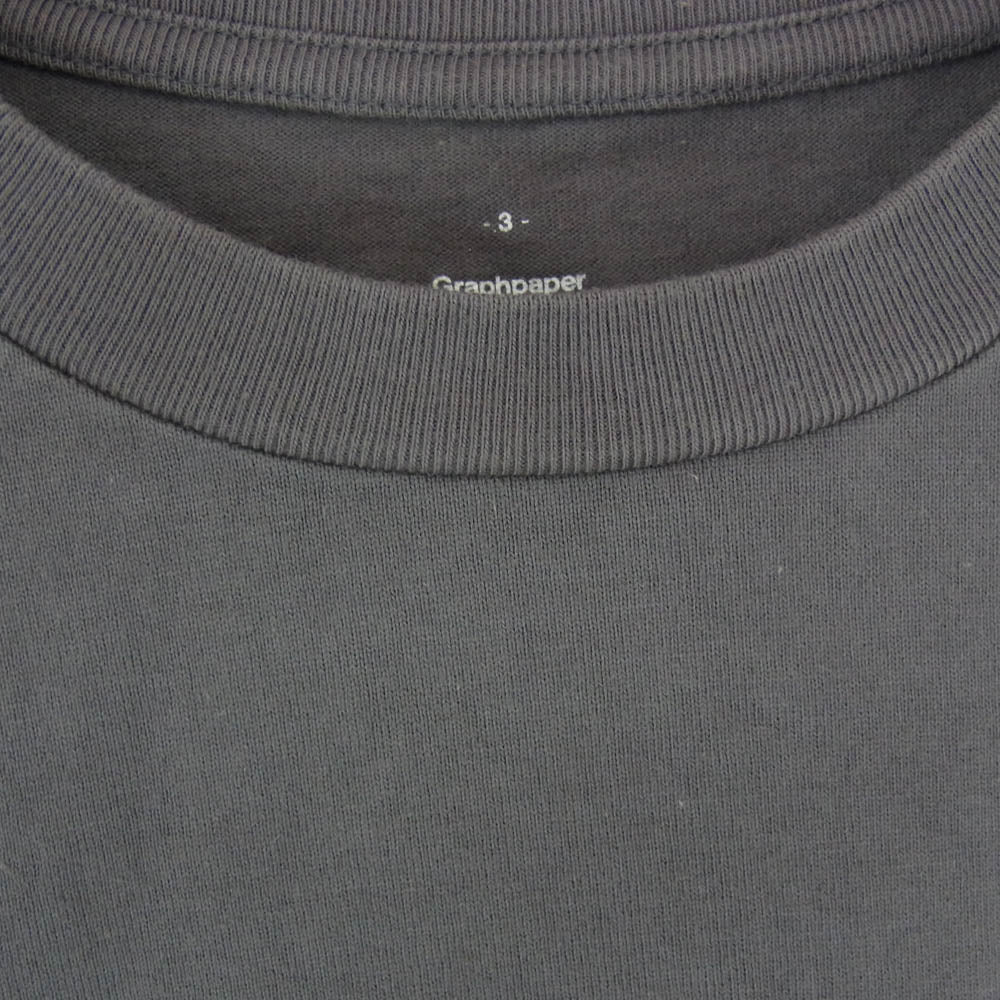 GRAPHPAPER グラフペーパー Oversized S/S TEE オーバーサイズ 半袖 Tシャツ カットソー グレー系 3【中古】