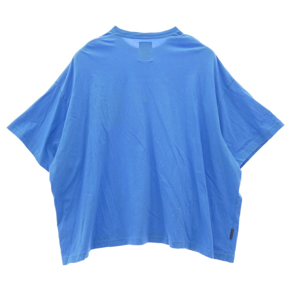 エスエフシー 24SS Stripes For Creative ストライプ フォー クリエイティブ SUPER BIG FLAT POCKET TEE ロゴ 刺繍 半袖 Tシャツ ブルー系 L【中古】