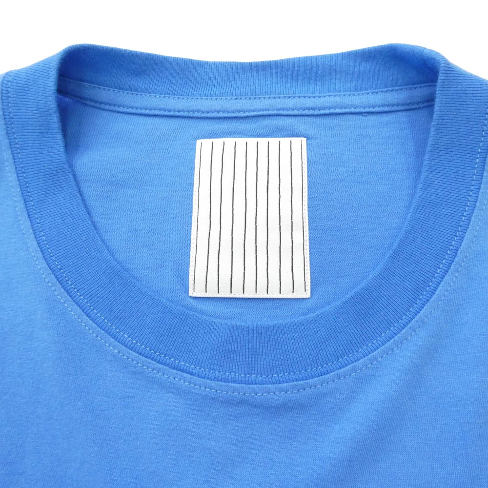 エスエフシー 24SS Stripes For Creative ストライプ フォー クリエイティブ SUPER BIG FLAT POCKET TEE ロゴ 刺繍 半袖 Tシャツ ブルー系 L【中古】