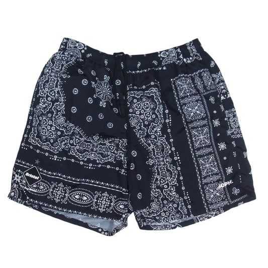 F.C.R.B. エフシーアールビー 21SS FCRB-210043 F.C.Real Bristol FCRB エフシーレアルブリストル NYLON EASY SHORTS バンダナ ペイズリー ハーフ パンツ ショーツ ブラック系 S【中古】