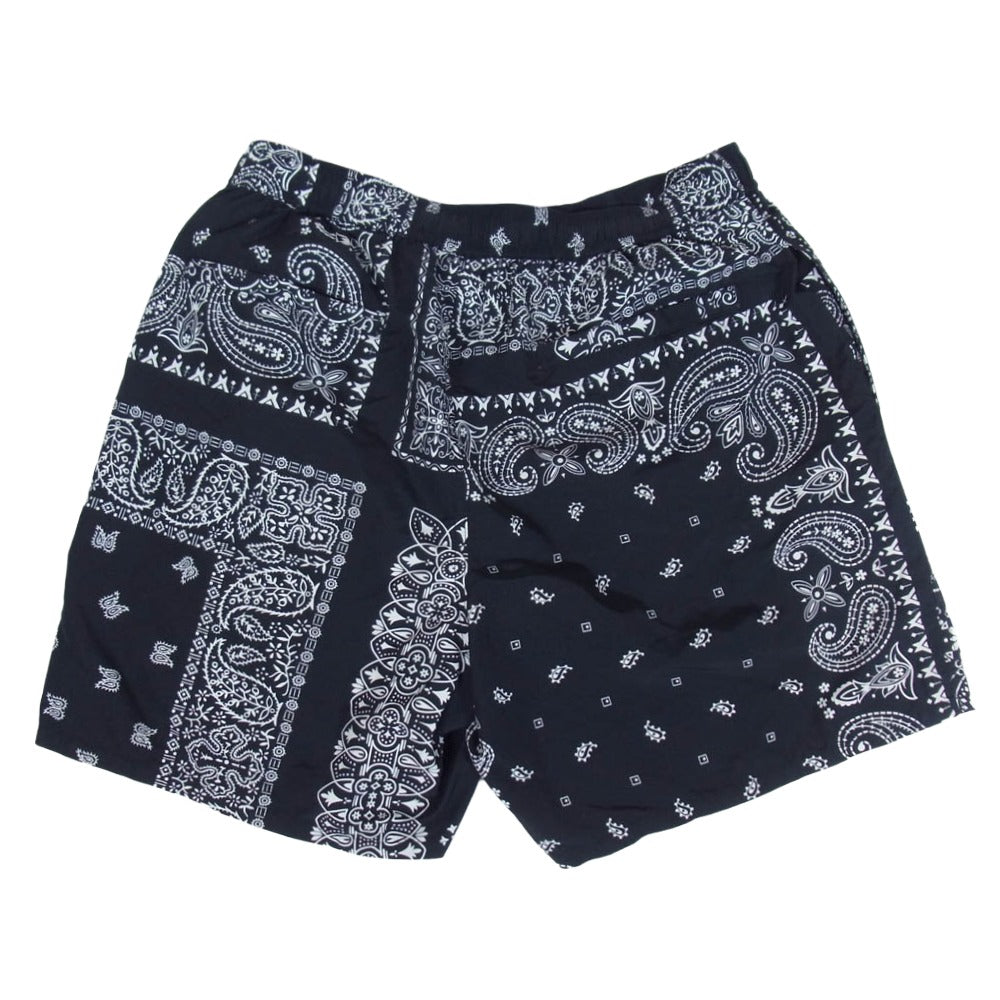 F.C.R.B. エフシーアールビー 21SS FCRB-210043 F.C.Real Bristol FCRB エフシーレアルブリストル NYLON EASY SHORTS バンダナ ペイズリー ハーフ パンツ ショーツ ブラック系 S【中古】