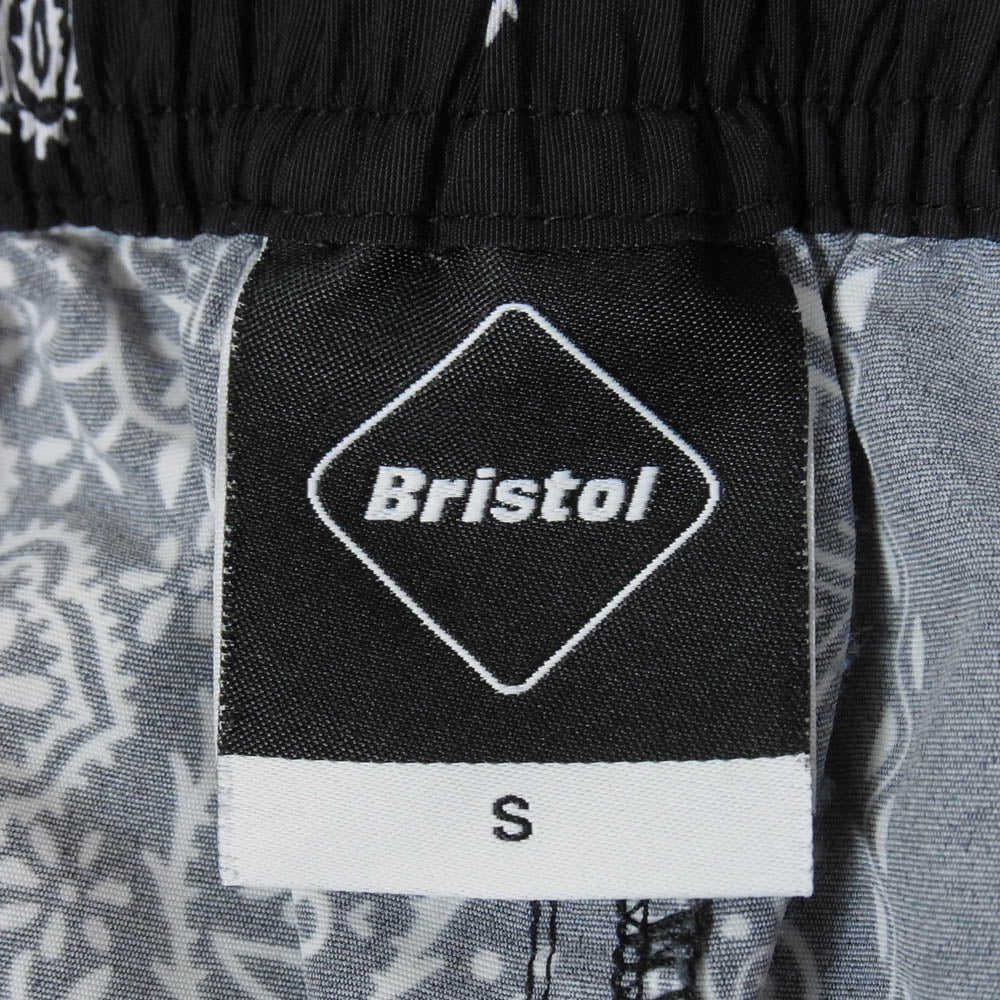 F.C.R.B. エフシーアールビー 21SS FCRB-210043 F.C.Real Bristol FCRB エフシーレアルブリストル NYLON EASY SHORTS バンダナ ペイズリー ハーフ パンツ ショーツ ブラック系 S【中古】