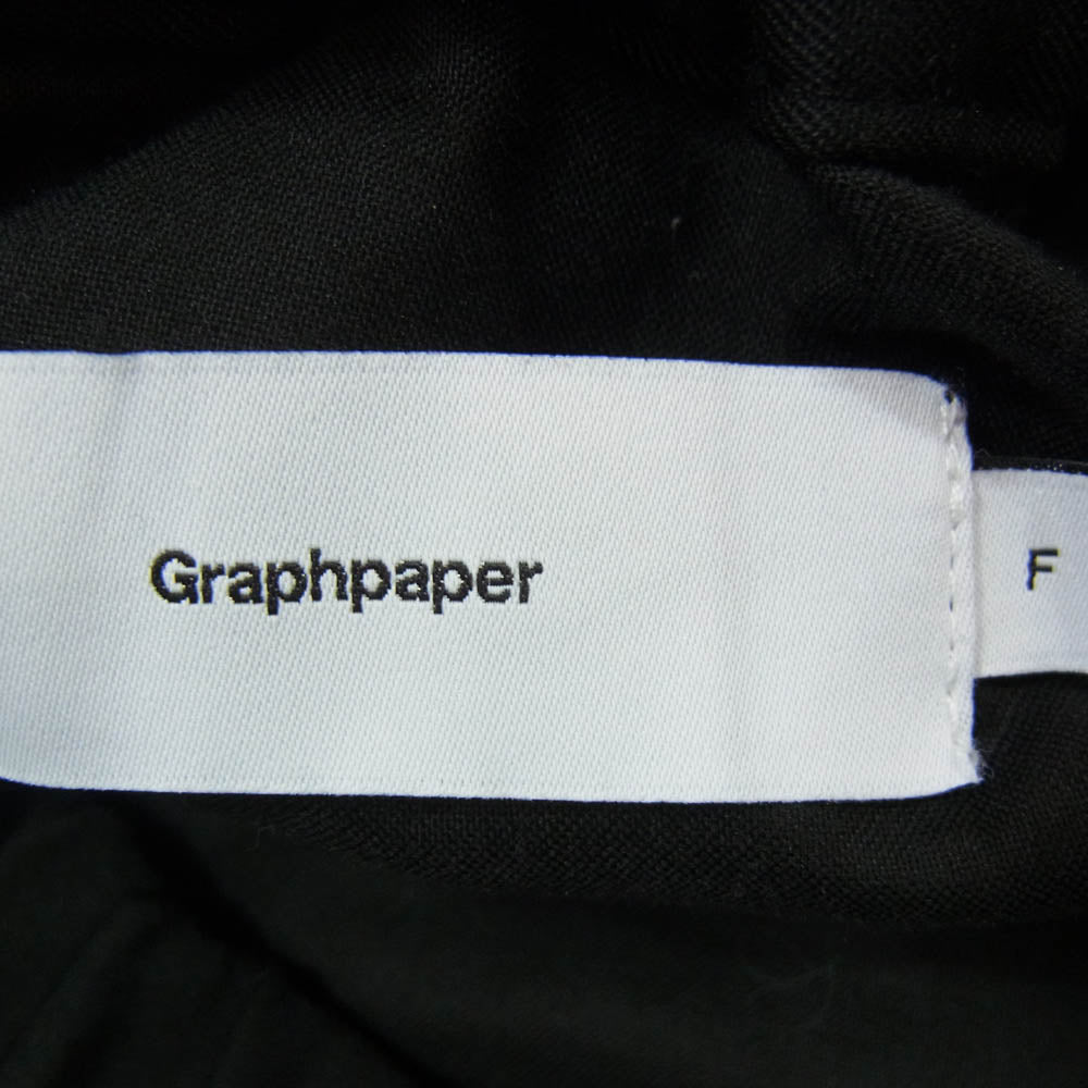 GRAPHPAPER グラフペーパー GM223-40054B Typewriter Chef Pants テーパード シェフ パンツ ブラック系 F【中古】