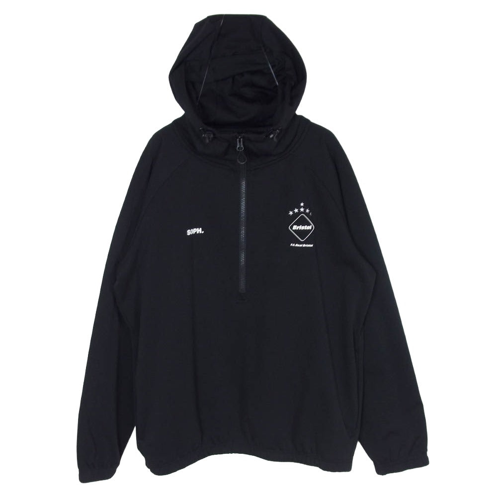 F.C.R.B. エフシーアールビー 24SS FCRB-240003 F.C.Real Bristol FCRB エフシーレアルブリストル PDK HALF ZIP HOODED TOP ハーフジップ フーデッド トップ トラック ジャケット ブラック系 M【中古】