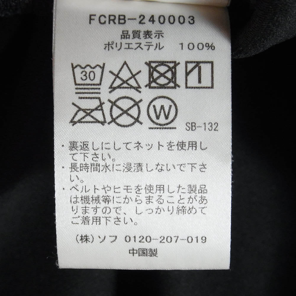 F.C.R.B. エフシーアールビー 24SS FCRB-240003 F.C.Real Bristol FCRB エフシーレアルブリストル PDK HALF ZIP HOODED TOP ハーフジップ フーデッド トップ トラック ジャケット ブラック系 M【中古】
