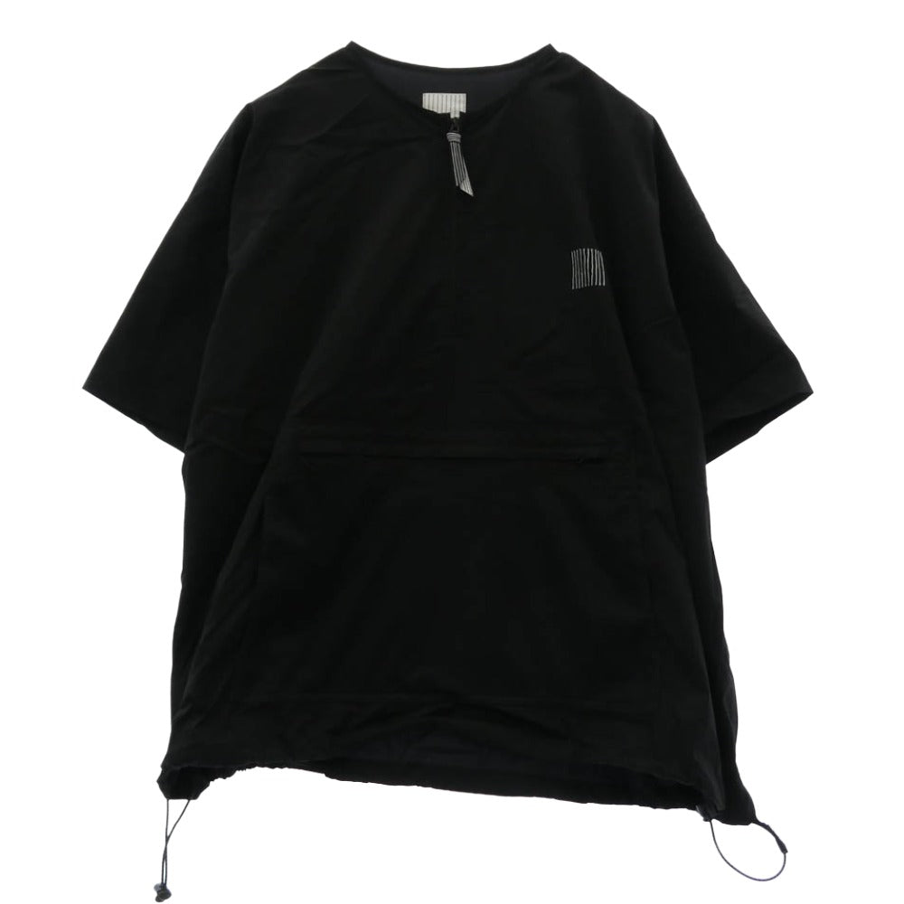 エスエフシー Stripes For Creative ストライプ フォー クリエイティブ HALF ZIP NYLON SHIRT ハーフ ジップ 半袖 シャツ ブラック系 L【中古】