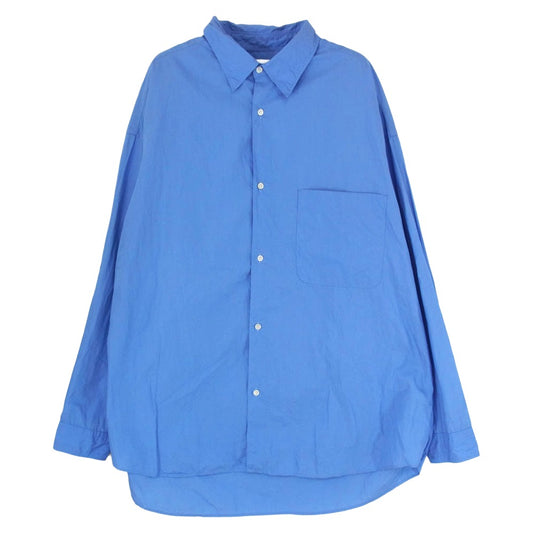 GRAPHPAPER グラフペーパー 22AW GM223-50061B Broad Oversized Shirt ブロード オーバーサイズ 長袖 シャツ ブルー系 F【中古】