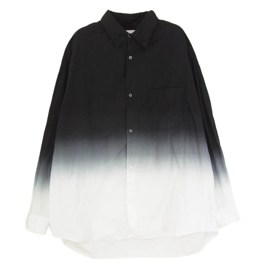 GRAPHPAPER グラフペーパー 24SS GM241-50001C Broad L/S Oversized Regular Collar Shirt ブロード オーバーサイズド グラデーション レギュラーカラー 長袖 シャツ ブラック系 1【中古】