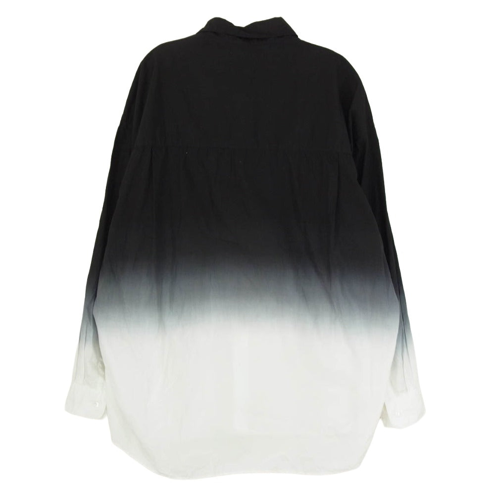 GRAPHPAPER グラフペーパー 24SS GM241-50001C Broad L/S Oversized Regular Collar Shirt ブロード オーバーサイズド グラデーション レギュラーカラー 長袖 シャツ ブラック系 1【中古】
