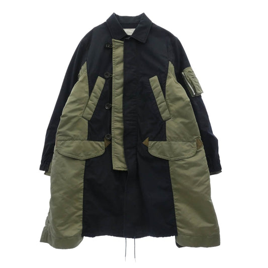 Sacai サカイ 21AW SCM-035 MILITARY COAT ミリタリー コート カーキ系 ネイビー系 1【中古】