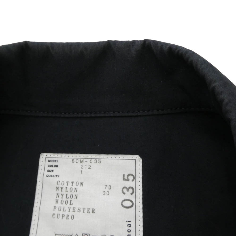 Sacai サカイ 21AW SCM-035 MILITARY COAT ミリタリー コート カーキ系 ネイビー系 1【中古】