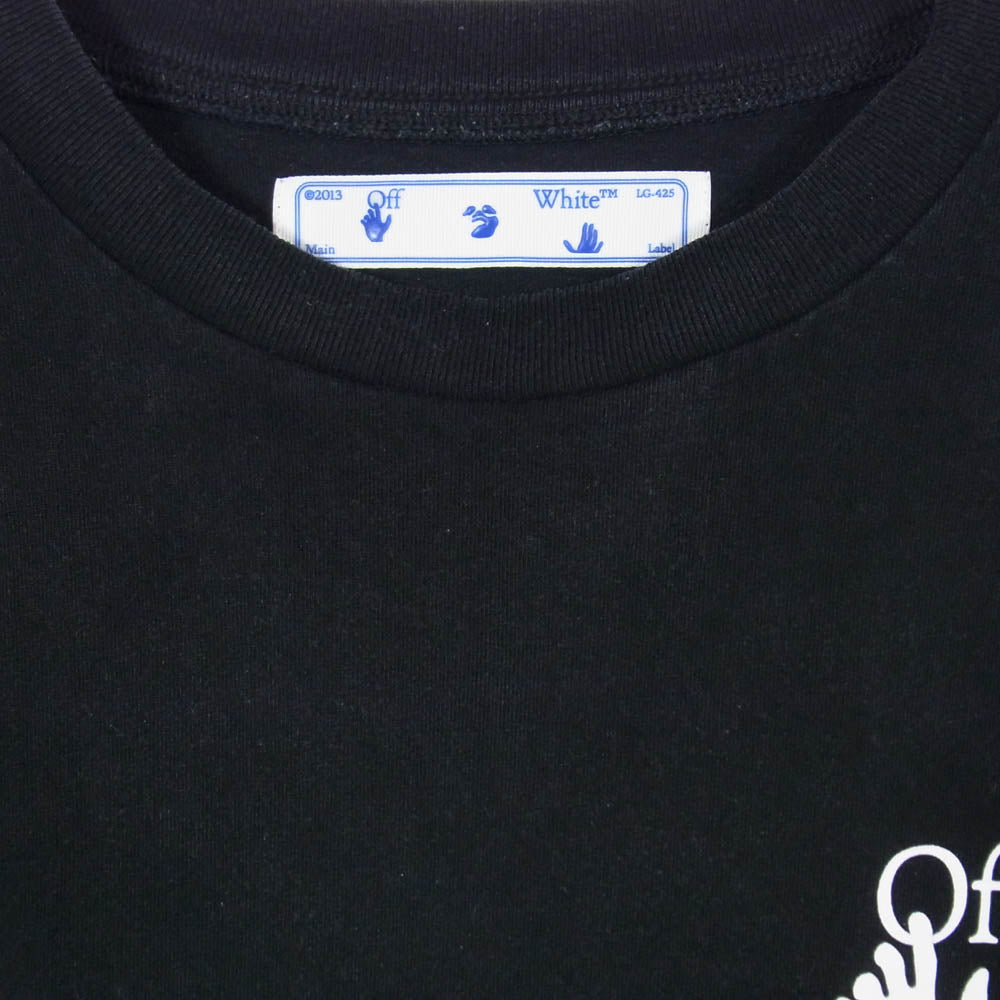 OFF-WHITE オフホワイト OMAA038F20FAB008 ロゴ プリント 半袖 Tシャツ ブラック系 XS XXS【中古】