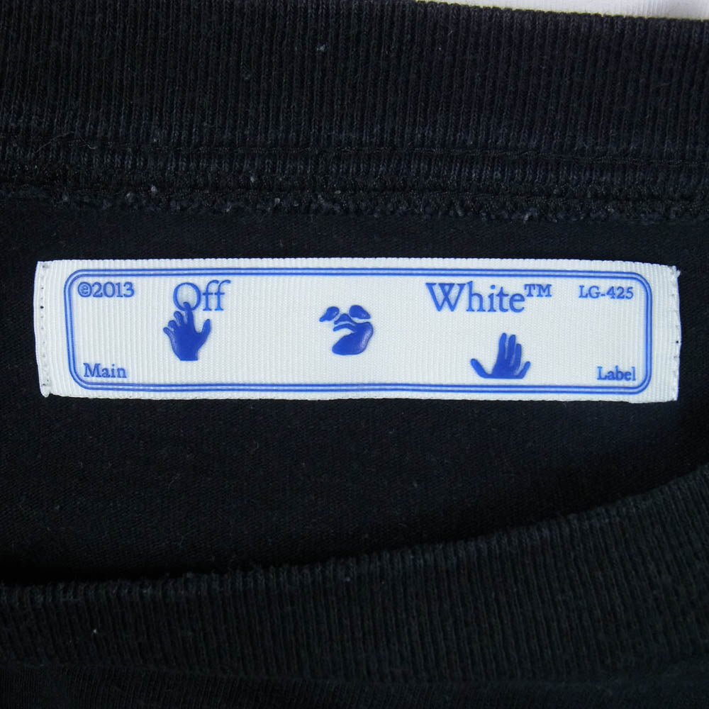 OFF-WHITE オフホワイト OMAA038F20FAB008 ロゴ プリント 半袖 Tシャツ ブラック系 XS XXS【中古】