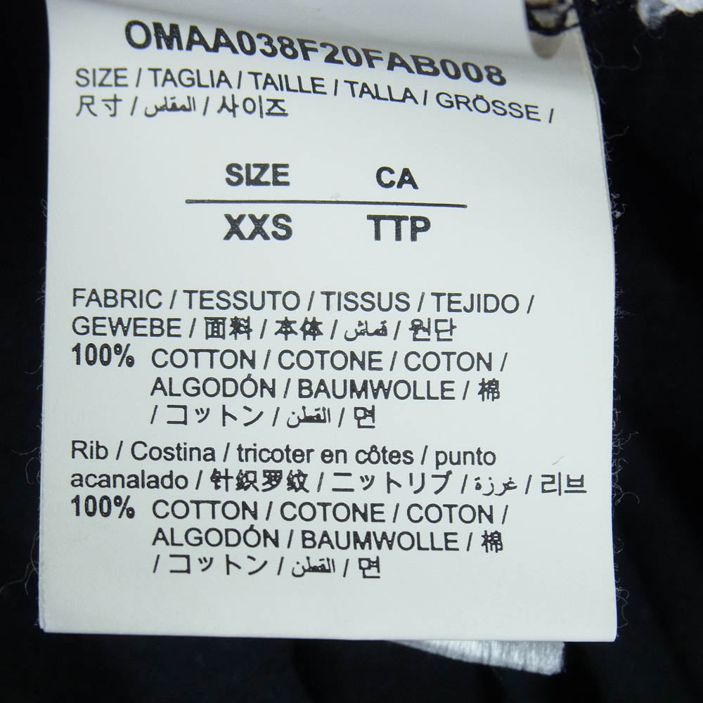 OFF-WHITE オフホワイト OMAA038F20FAB008 ロゴ プリント 半袖 Tシャツ ブラック系 XS XXS【中古】