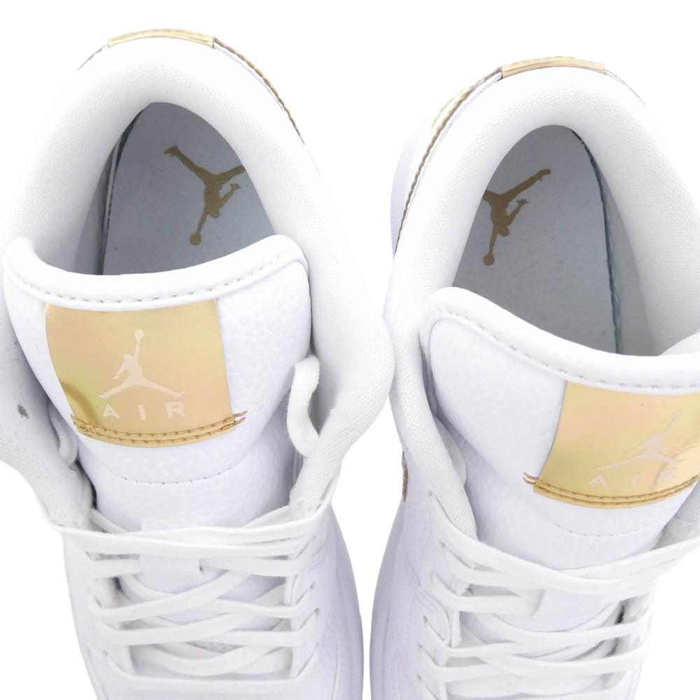 NIKE AIR JORDAN ナイキ ジョーダン CZ4776-100 Women's Air Jordan 1 Low SE AJ1 ウィメンズ エアジョーダン1 ロー ローカット スニーカー ホワイト系 ゴールド系 26cm【極上美品】【中古】