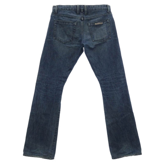 CHROME HEARTS クロムハーツ（原本無） クロスボールボタン ボタンフライ ホースシューボタン デニム パンツ インディゴブルー系 32【中古】