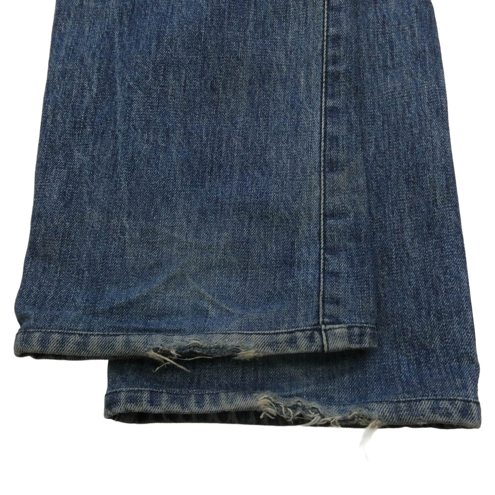 CHROME HEARTS クロムハーツ（原本無） クロスボールボタン ボタンフライ ホースシューボタン デニム パンツ インディゴブルー系 32【中古】