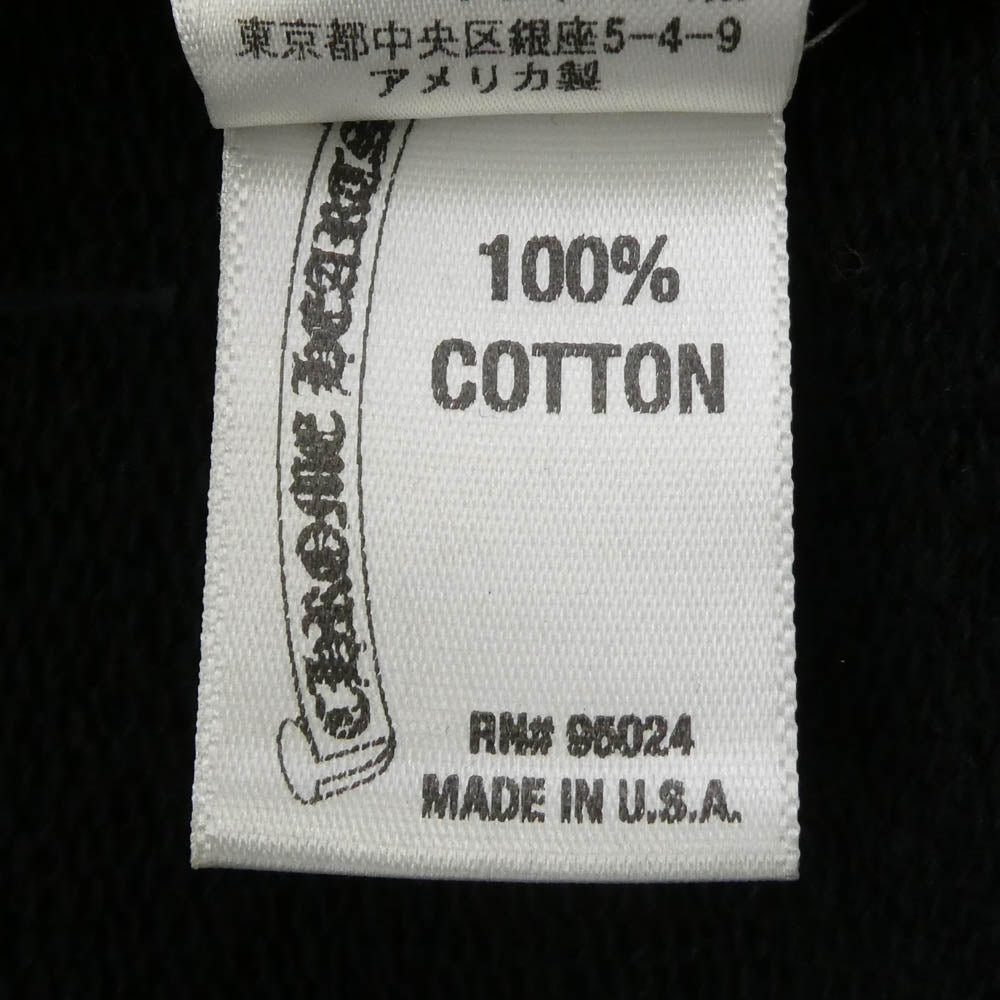 CHROME HEARTS クロムハーツ（原本無） LI'L PUDGE SS プラスレザーパッチ ダガージップ ノースリーブ パーカー フーディー ブラック系 M【中古】