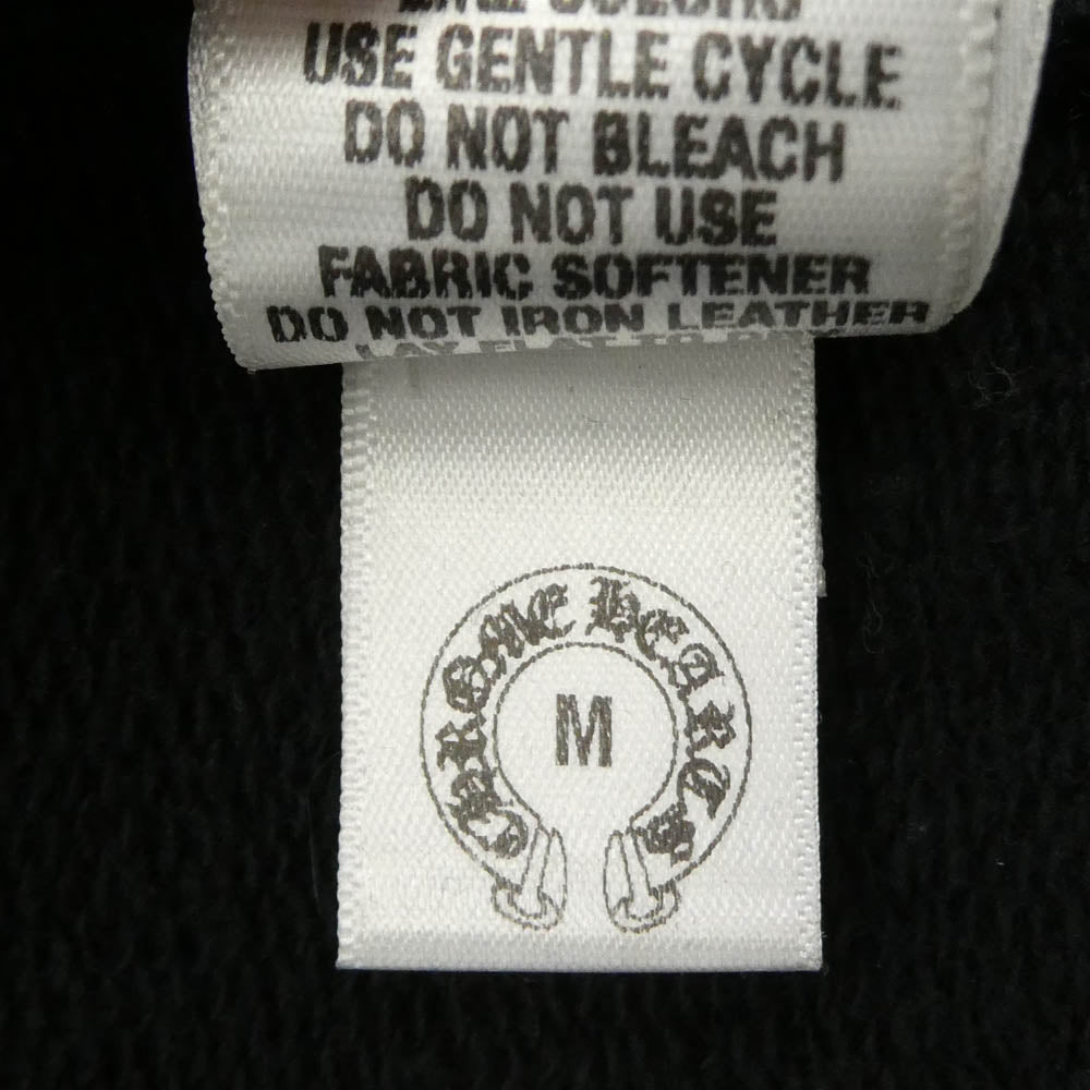 CHROME HEARTS クロムハーツ（原本無） LI'L PUDGE SS プラスレザーパッチ ダガージップ ノースリーブ パーカー フーディー ブラック系 M【中古】