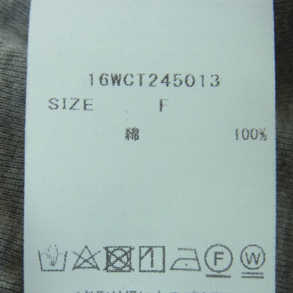 スタイリング 24AW 16WCT245013 ギャザー オフショル カットトップス カットソー 日本製 グレー系 006 F【中古】