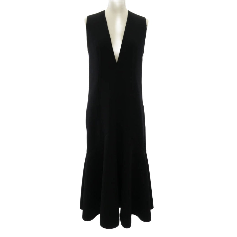 ルシェルブルー 27S65102 Bonding Jersey Dress ボンディング ジャージー ドレス ノースリーブ ワンピース ブラック系 36【中古】