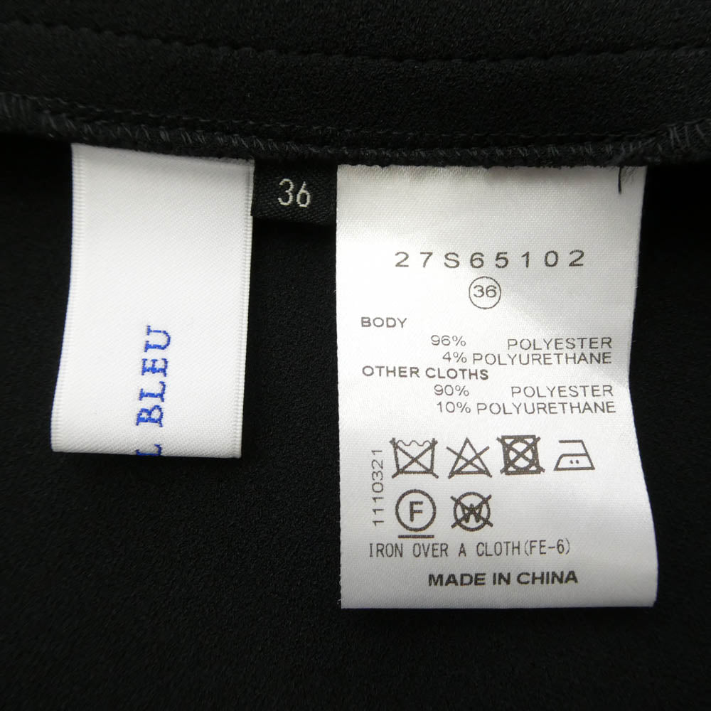 ルシェルブルー 27S65102 Bonding Jersey Dress ボンディング ジャージー ドレス ノースリーブ ワンピース ブラック系 36【中古】