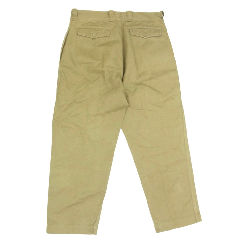 ヴィンテージ 50s 60s French Army フランス軍 M52 後期 ツータック チノパンツ ベージュ系 23【中古】