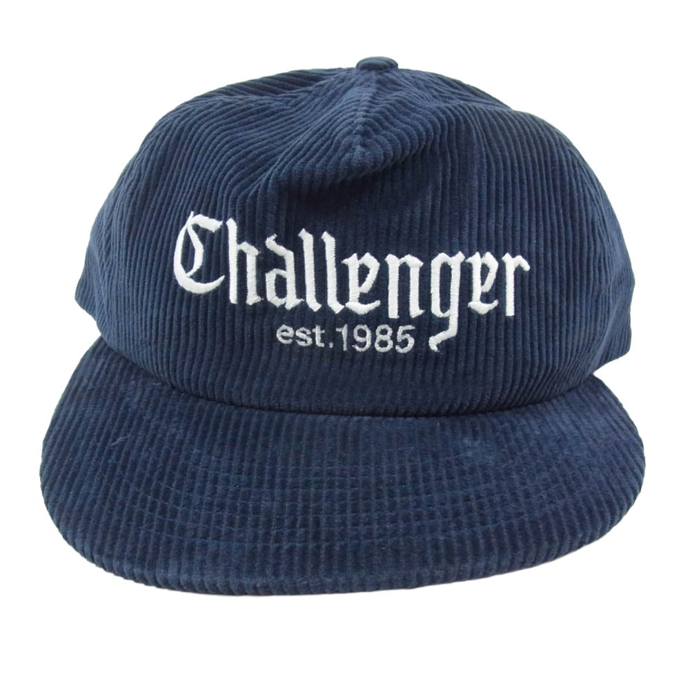 CHALLENGER チャレンジャー 26SS CLG-AC 026-012 CORDUROY CAP クラシックロゴ コーデュロイ キャップ ネイビー系 FREE【新古品】【未使用】【中古】