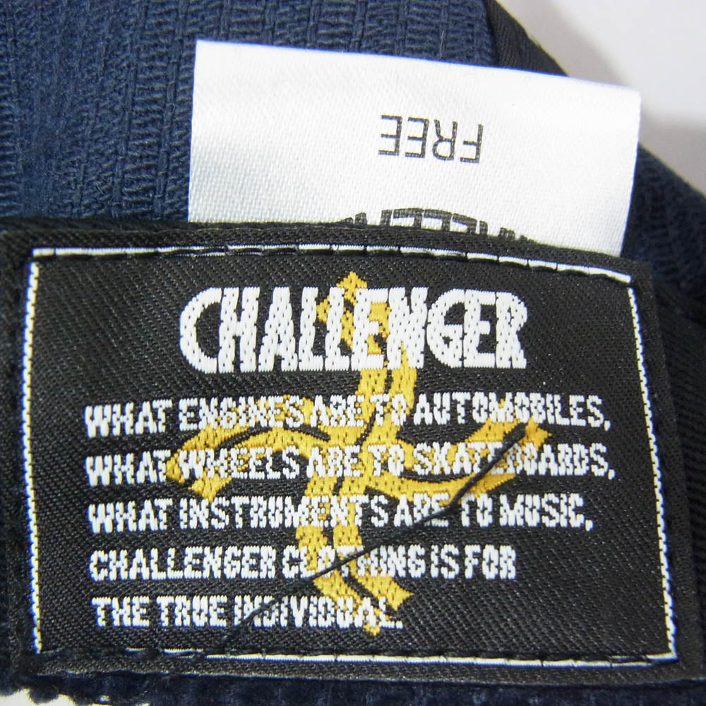 CHALLENGER チャレンジャー 26SS CLG-AC 026-012 CORDUROY CAP クラシックロゴ コーデュロイ キャップ ネイビー系 FREE【新古品】【未使用】【中古】