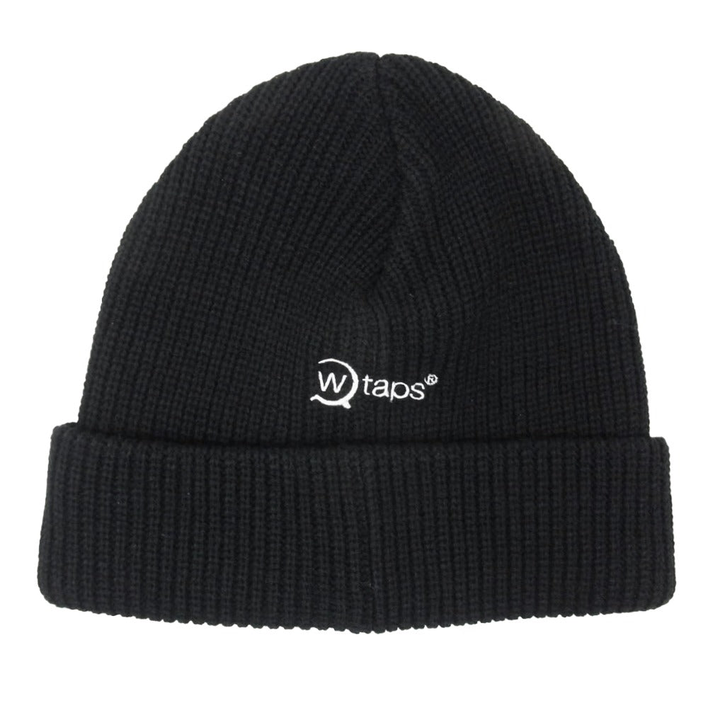 WTAPS ダブルタップス 21AW 212MADT-HT02 BEANIE ビーニー ロゴ ニット帽 ブラック系 X00【美品】【中古】