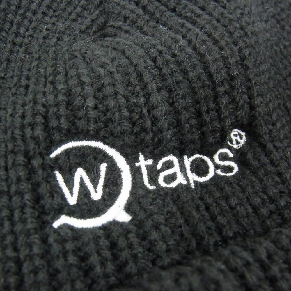 WTAPS ダブルタップス 21AW 212MADT-HT02 BEANIE ビーニー ロゴ ニット帽 ブラック系 X00【美品】【中古】
