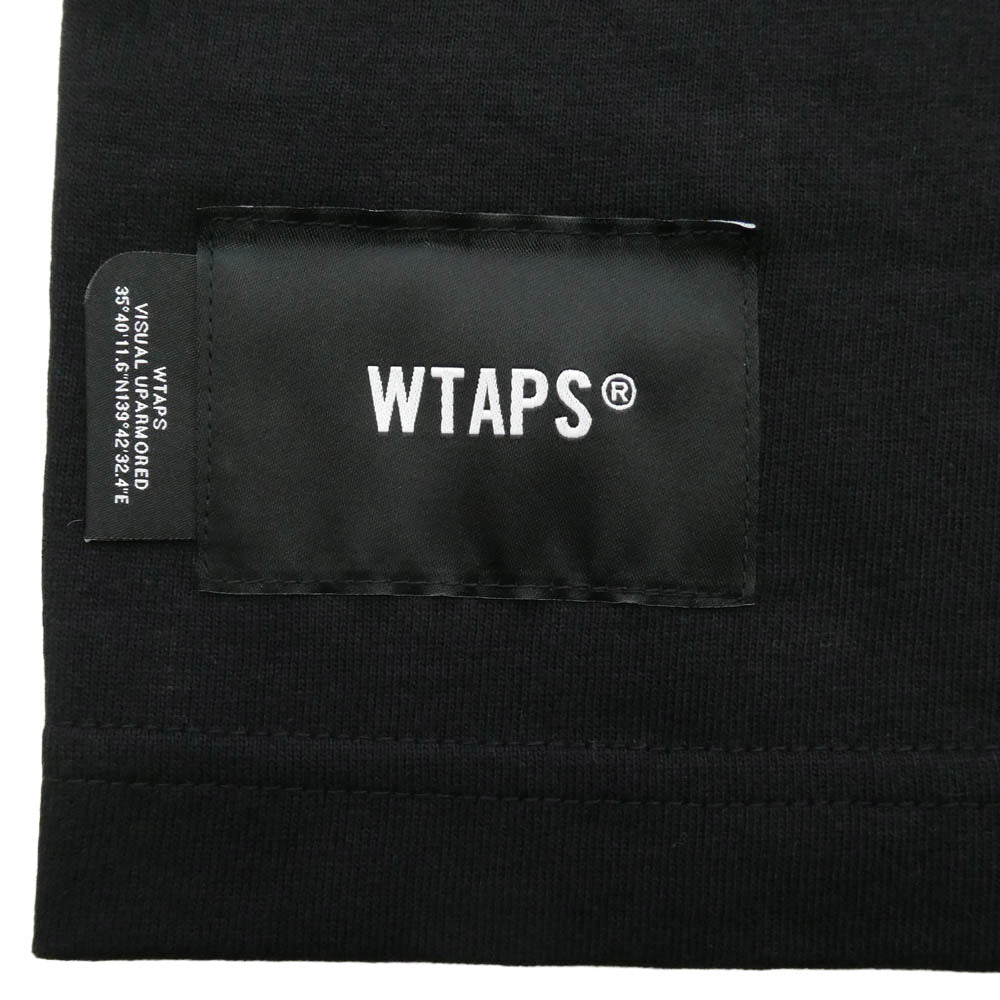 WTAPS ダブルタップス 25SS 251ATDT-STM08S Containing 01 SS Cotton コンテイニング ショートスリーブ Tシャツ ブラック系 X02【新古品】【未使用】【中古】