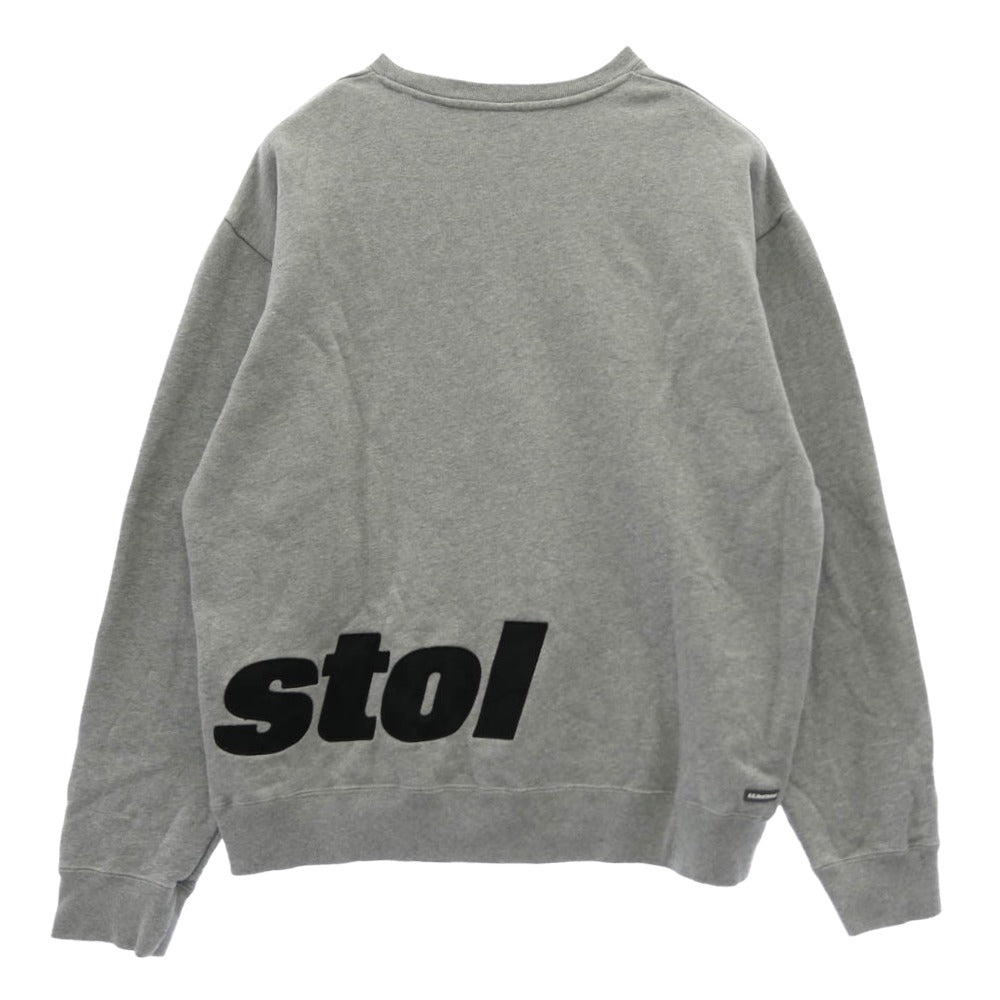 F.C.R.B. エフシーアールビー 23AW FCRB-232080 SIDE LOGO CREWNECK SWEAT サイド ロゴ クルーネック スウェット グレー系 XL【中古】