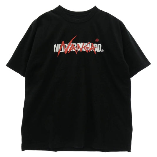 NEIGHBORHOOD ネイバーフッド 24AW 242PCNNN-ST01 × NANGA NHXNANGA.TEE SS ショートスリーブ Tシャツ ブラック系 XL【極上美品】【中古】