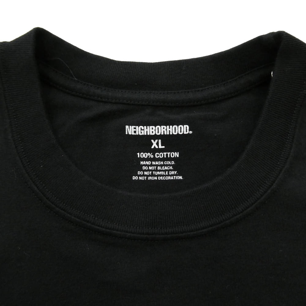 NEIGHBORHOOD ネイバーフッド 24AW 242PCNNN-ST01 × NANGA NHXNANGA.TEE SS ショートスリーブ Tシャツ ブラック系 XL【極上美品】【中古】