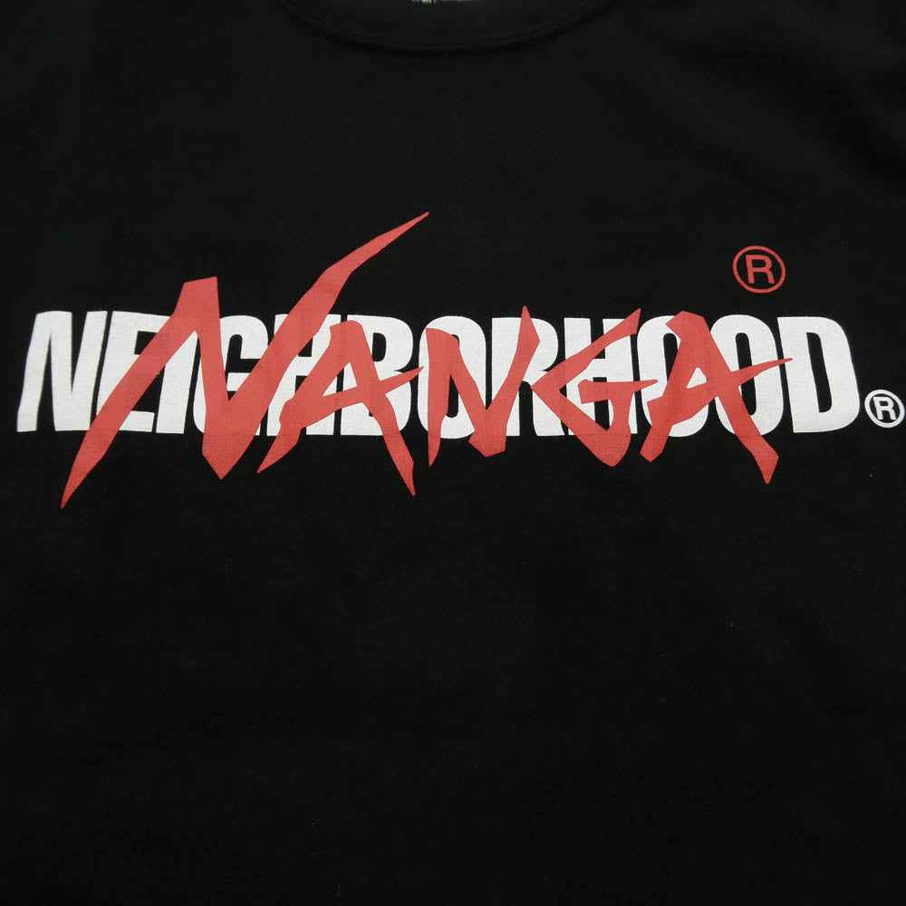 NEIGHBORHOOD ネイバーフッド 24AW 242PCNNN-ST01 × NANGA NHXNANGA.TEE SS ショートスリーブ Tシャツ ブラック系 XL【極上美品】【中古】