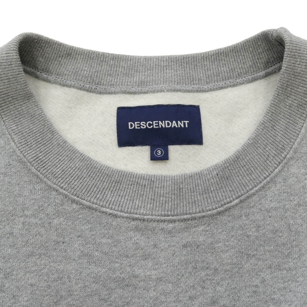 DESCENDANT ディセンダント 24AW DIRT CREW NECK ロゴ クルーネック スウェット グレー系 3【中古】