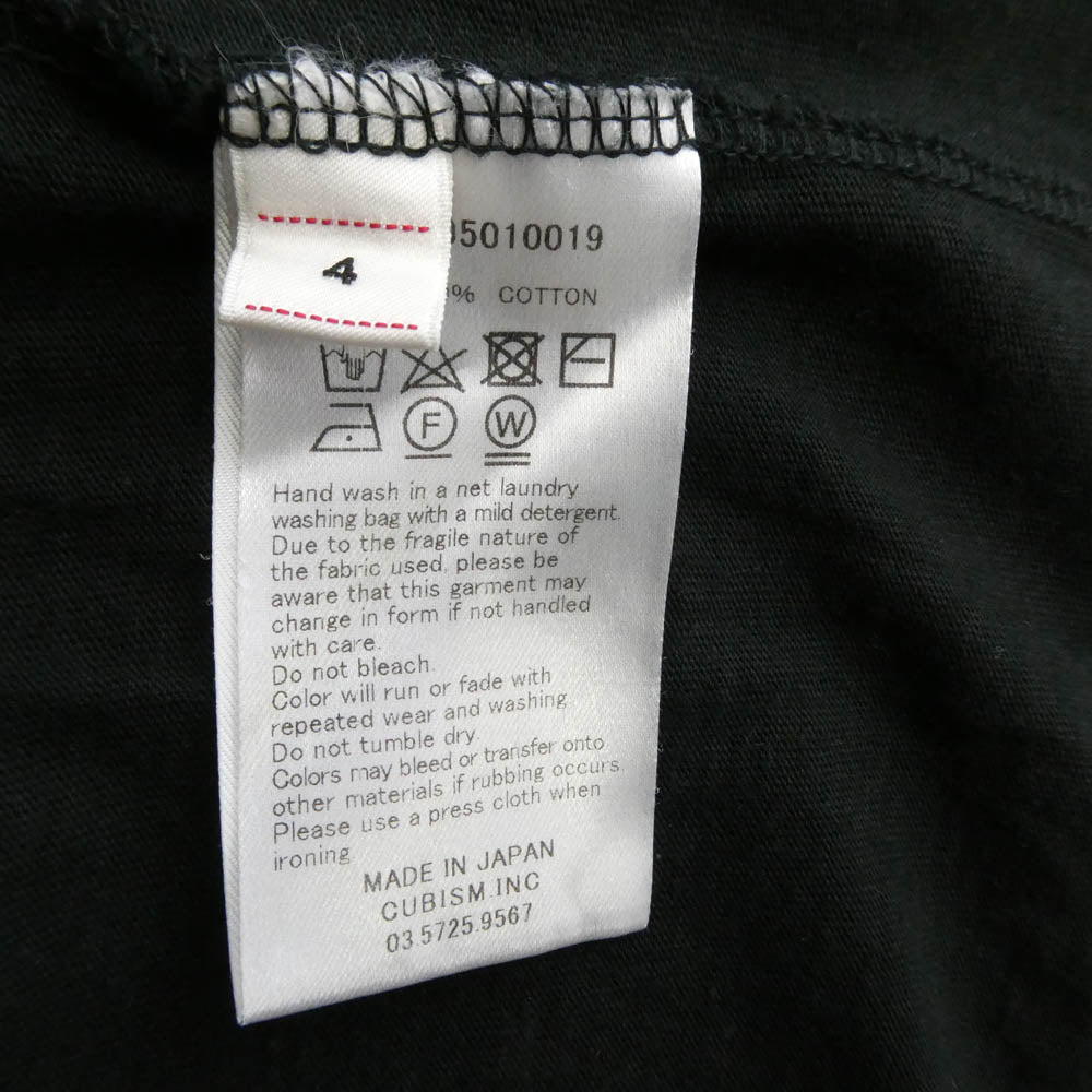 VISVIM ビズビム 218905010019 ICT限定 JUMBO TEE S/S I.C.T. 半袖 ジャンボ Tシャツ ブラック系 4【中古】