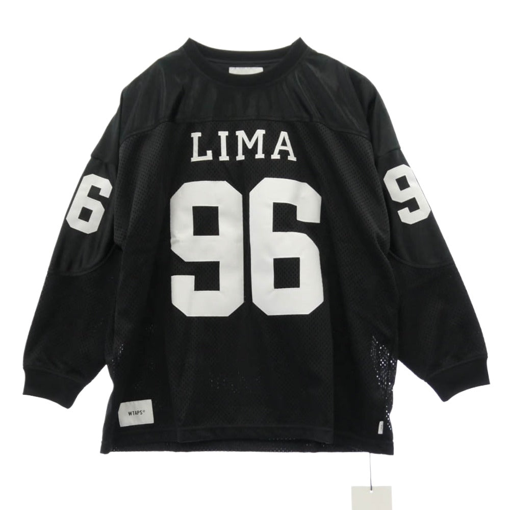 WTAPS ダブルタップス 25SS 251ATDT-CSM23 Netminder LS Poly LIMA ネットマインダー ロングスリーブ ポリ リマ Tシャツ ブラック系 X03【新古品】【未使用】【中古】