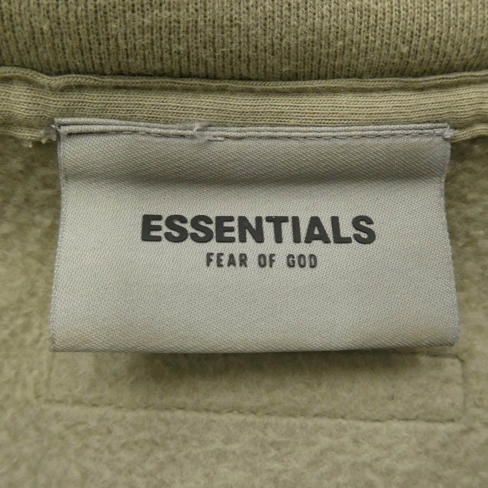 FEAR OF GOD フィアオブゴッド ESSENTIALS エッセンシャルズ モックネック ロゴ スウェット グリーン系 XL【中古】