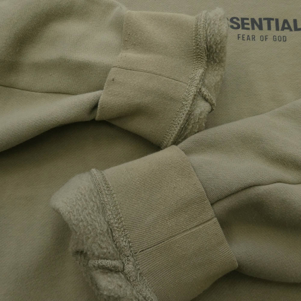 FEAR OF GOD フィアオブゴッド ESSENTIALS エッセンシャルズ モックネック ロゴ スウェット グリーン系 XL【中古】