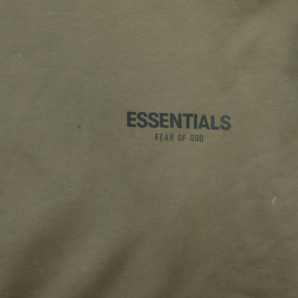 FEAR OF GOD フィアオブゴッド ESSENTIALS エッセンシャルズ モックネック ロゴ スウェット グリーン系 XL【中古】