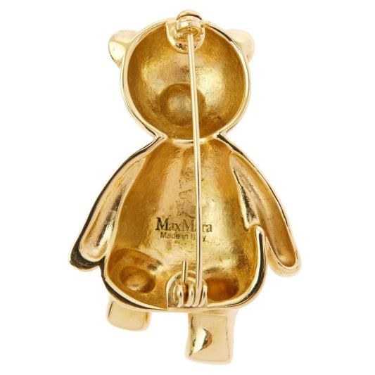 MAX MARA マックスマーラ テディベア ブローチ ゴールド系【中古】