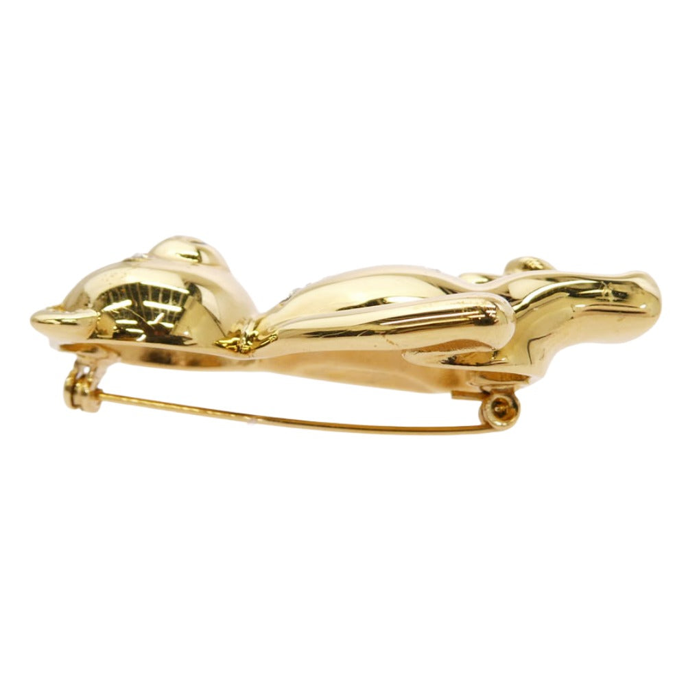 MAX MARA マックスマーラ テディベア ブローチ ゴールド系【中古】