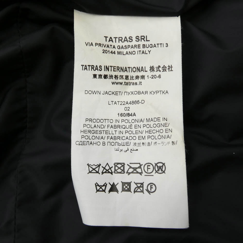 TATRAS タトラス LTAT22A4866-D AVECI アヴェチ ラクーンファー ジップアップ ダウン ジャケット ブラック系 02【中古】
