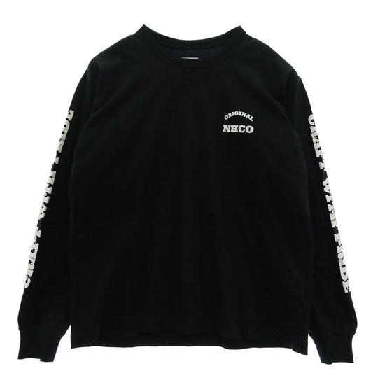 NEIGHBORHOOD ネイバーフッド 22AW 222PCNH-LT07 Long Sleeve NH-7 T-Shirt ロンT Tシャツ ロゴプリント ブラック系 S【中古】
