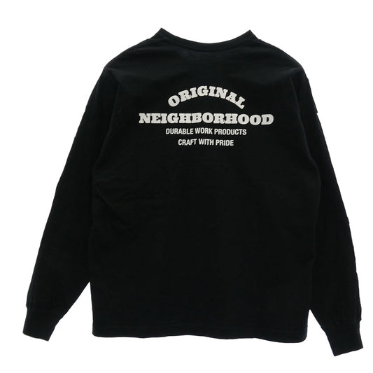 NEIGHBORHOOD ネイバーフッド 22AW 222PCNH-LT07 Long Sleeve NH-7 T-Shirt ロンT Tシャツ ロゴプリント ブラック系 S【中古】