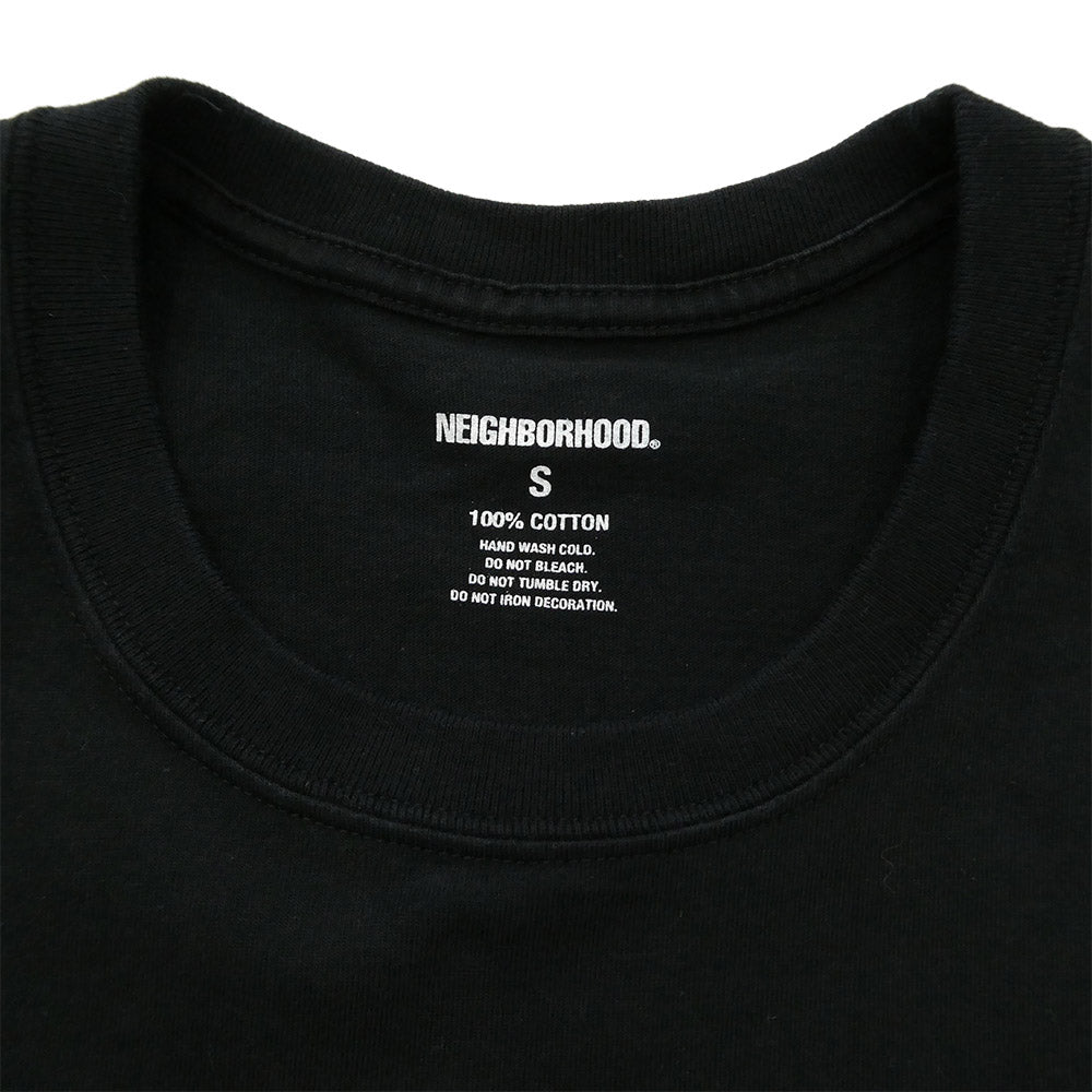 NEIGHBORHOOD ネイバーフッド 22AW 222PCNH-LT07 Long Sleeve NH-7 T-Shirt ロンT Tシャツ ロゴプリント ブラック系 S【中古】