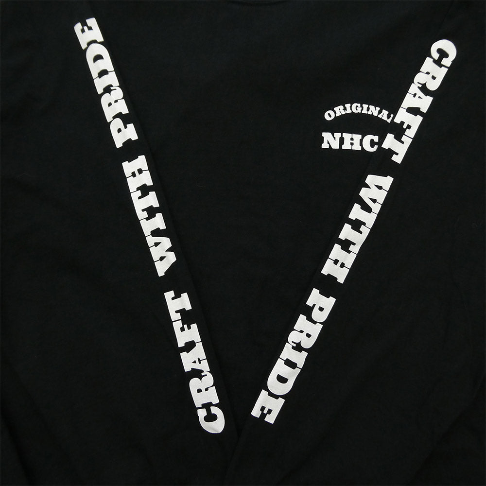 NEIGHBORHOOD ネイバーフッド 22AW 222PCNH-LT07 Long Sleeve NH-7 T-Shirt ロンT Tシャツ ロゴプリント ブラック系 S【中古】