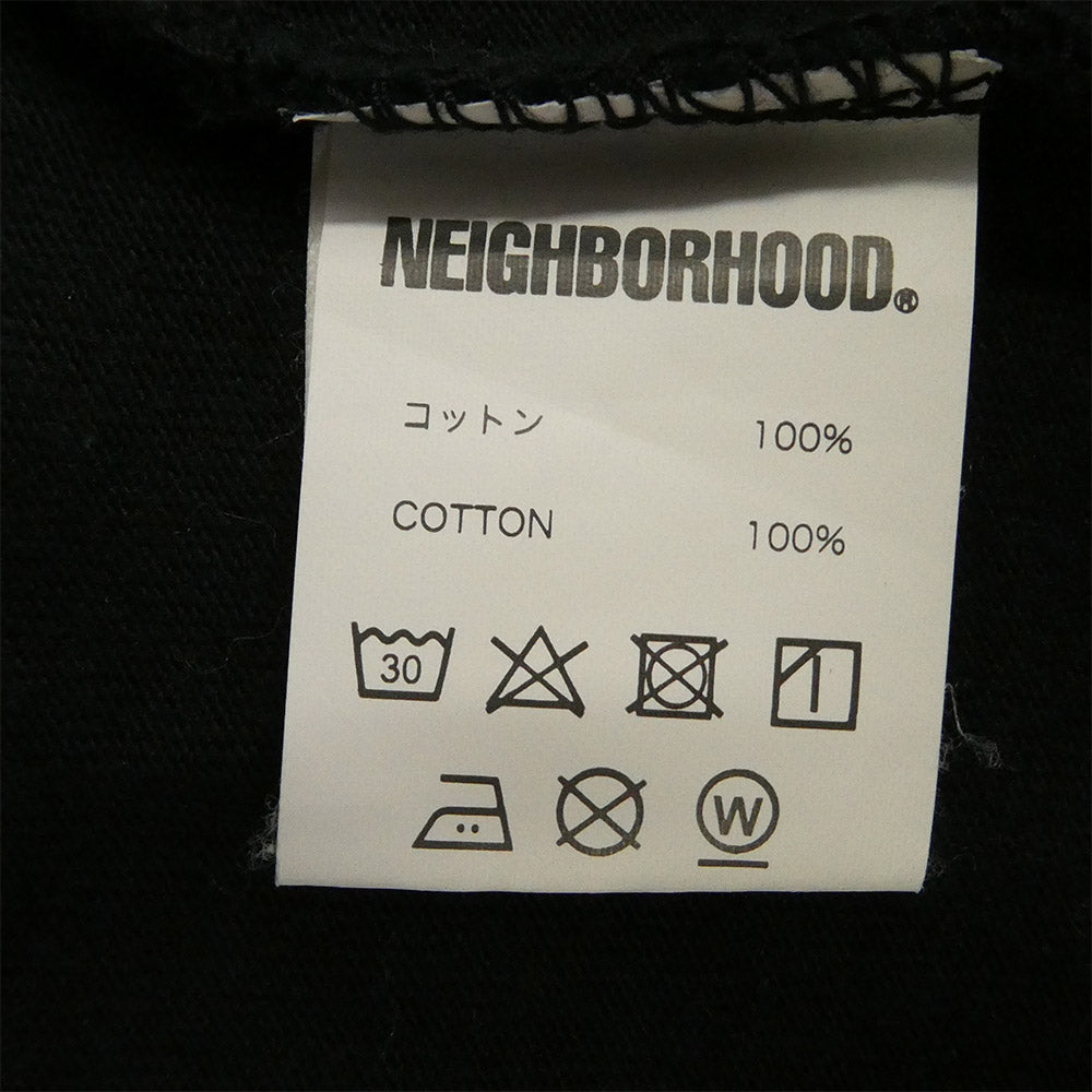 NEIGHBORHOOD ネイバーフッド 22AW 222PCNH-LT07 Long Sleeve NH-7 T-Shirt ロンT Tシャツ ロゴプリント ブラック系 S【中古】